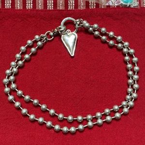 Silver ball necklace